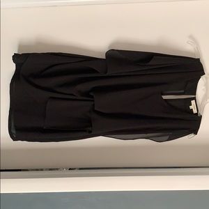 Simple chiffon black dress